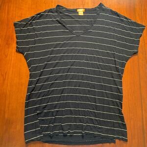 Joe Black and White Striped Top Size XS